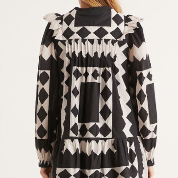 Sea Helena Long Sleeve Tunic Dress in Black Size Xtra Small - Picture 4 of 12